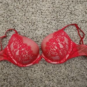 Blue Sparkle and Lace Victoria Secret Bra 32D